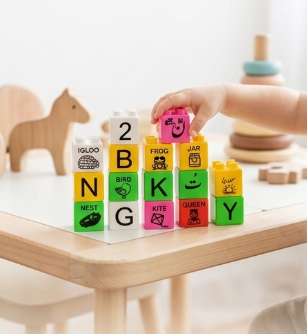 Educational Alphabet & Number Building Blocks Toy for Kids