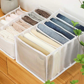 Transparent Clothes Compartment Box (Pack of 4)