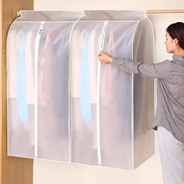 Dust Cover Clothes Hanging Storage Bag(Pack 2)
