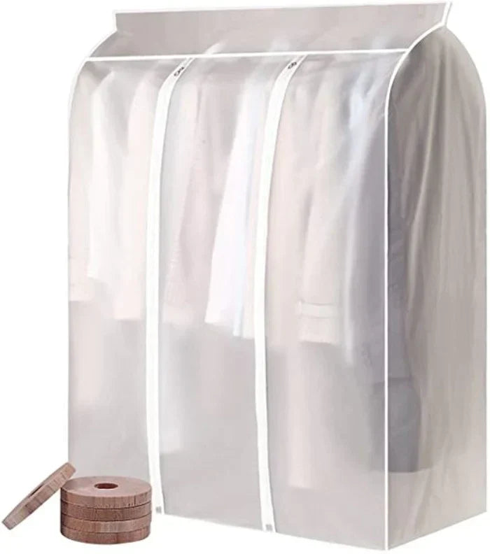 Dust Cover Clothes Hanging Storage Bag(Pack 2)